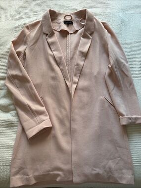 New Look Blush Pink Long Blazer